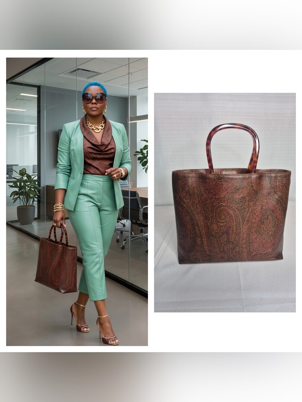 Etro Paisley Print Tote Bag